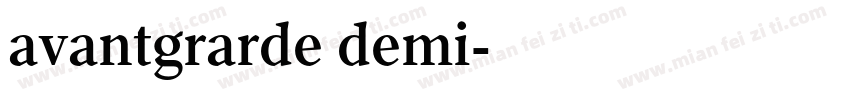 avantgrarde demi字体转换